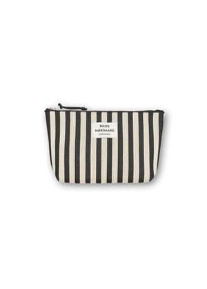 Knit stripe hof Make-up bag New Black/White Mads Nørgaard 